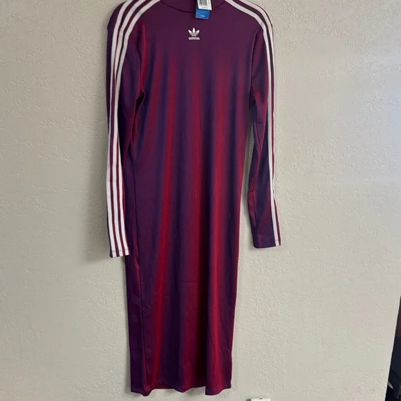 Adidas Women's Long Sleeve Dress in Rich Purple - Picture 1 of 4